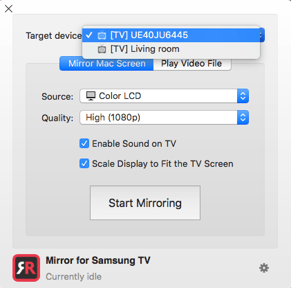 samsung tv updates for mac